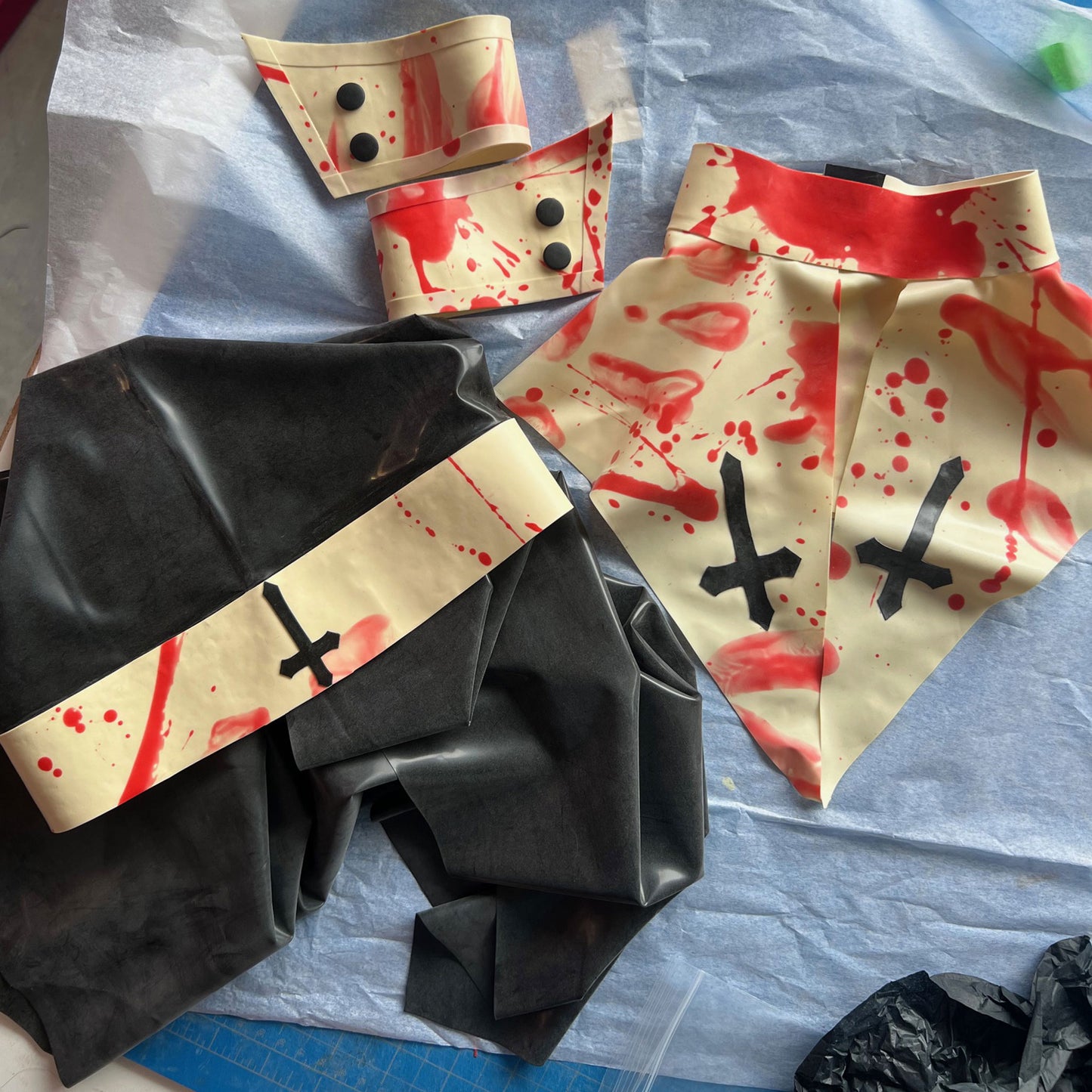 Bloody Nun Latex Halloween Set (Made to Order)