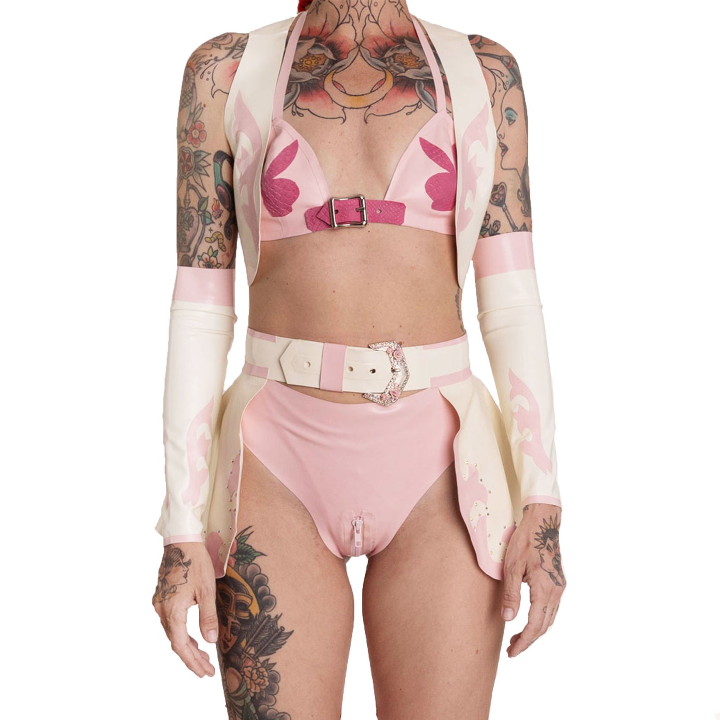 Pink & White Latex Rodeo Queen Set