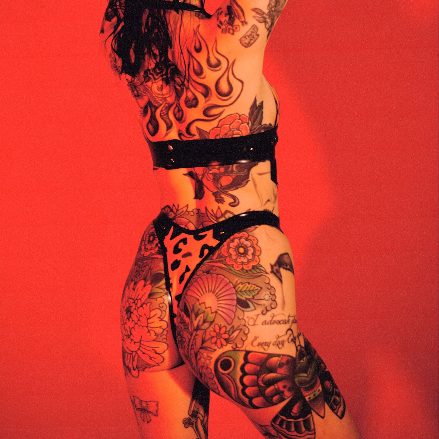 Printed Latex Concho & Fringe Top and Thong Set (Made to Order)