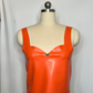 Orange Latex with Black Heart Top - READY TO SHIP