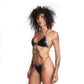 Studded Latex Chain Bra & Thong Set