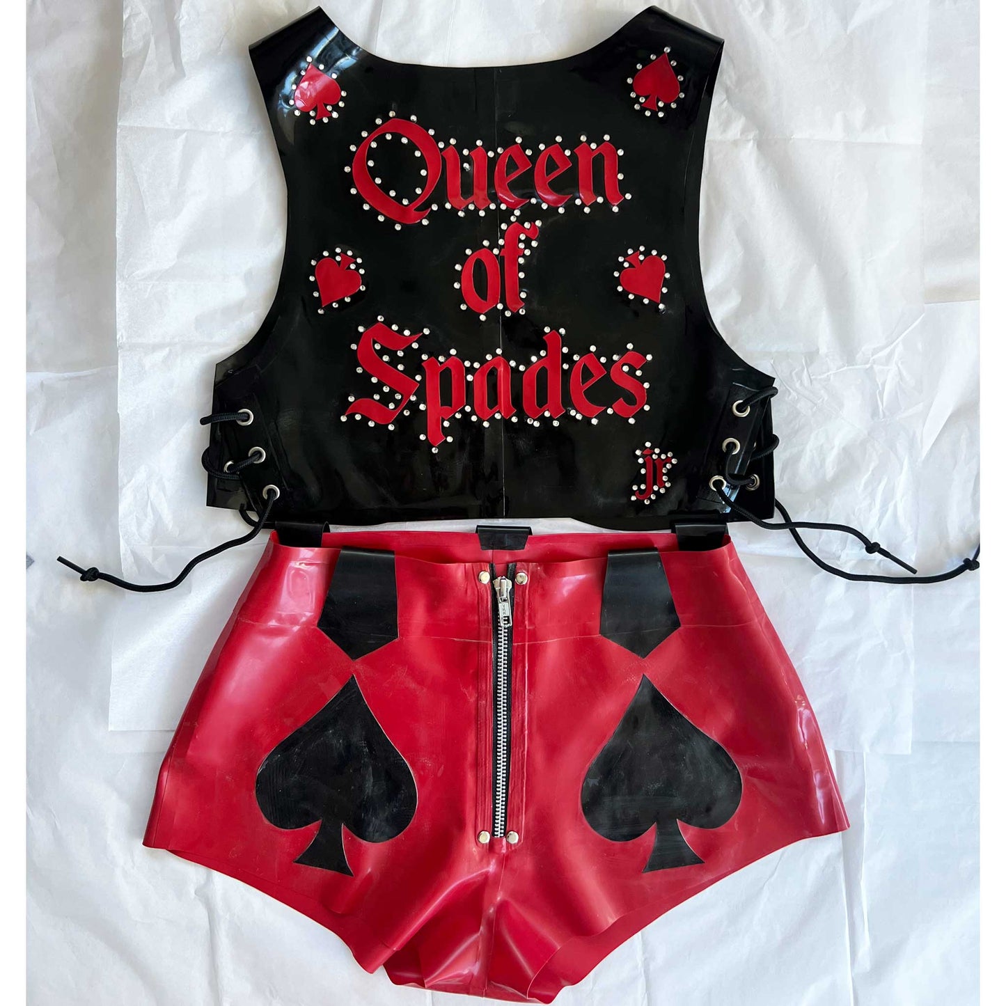 'Queen of Spades' Latex Stage Set for Julianna Riolino