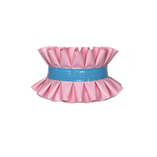 Baby Pink & Blue Ruffle Collar (Sample)- Neck size 13"