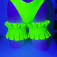 Neon Green Latex Thigh Cuffs - READY TO SHIP