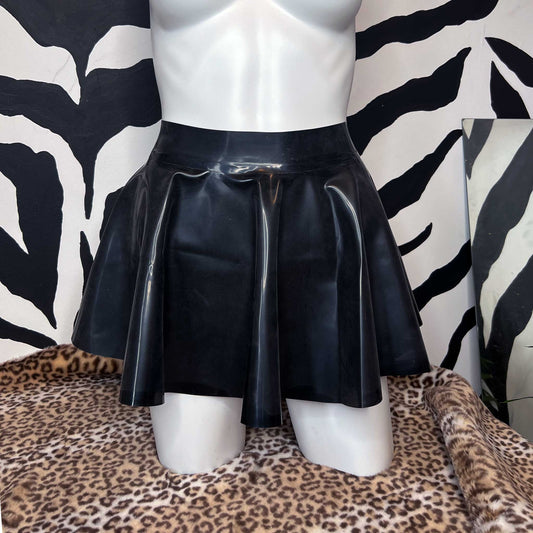 Black Latex Circle Skirt
