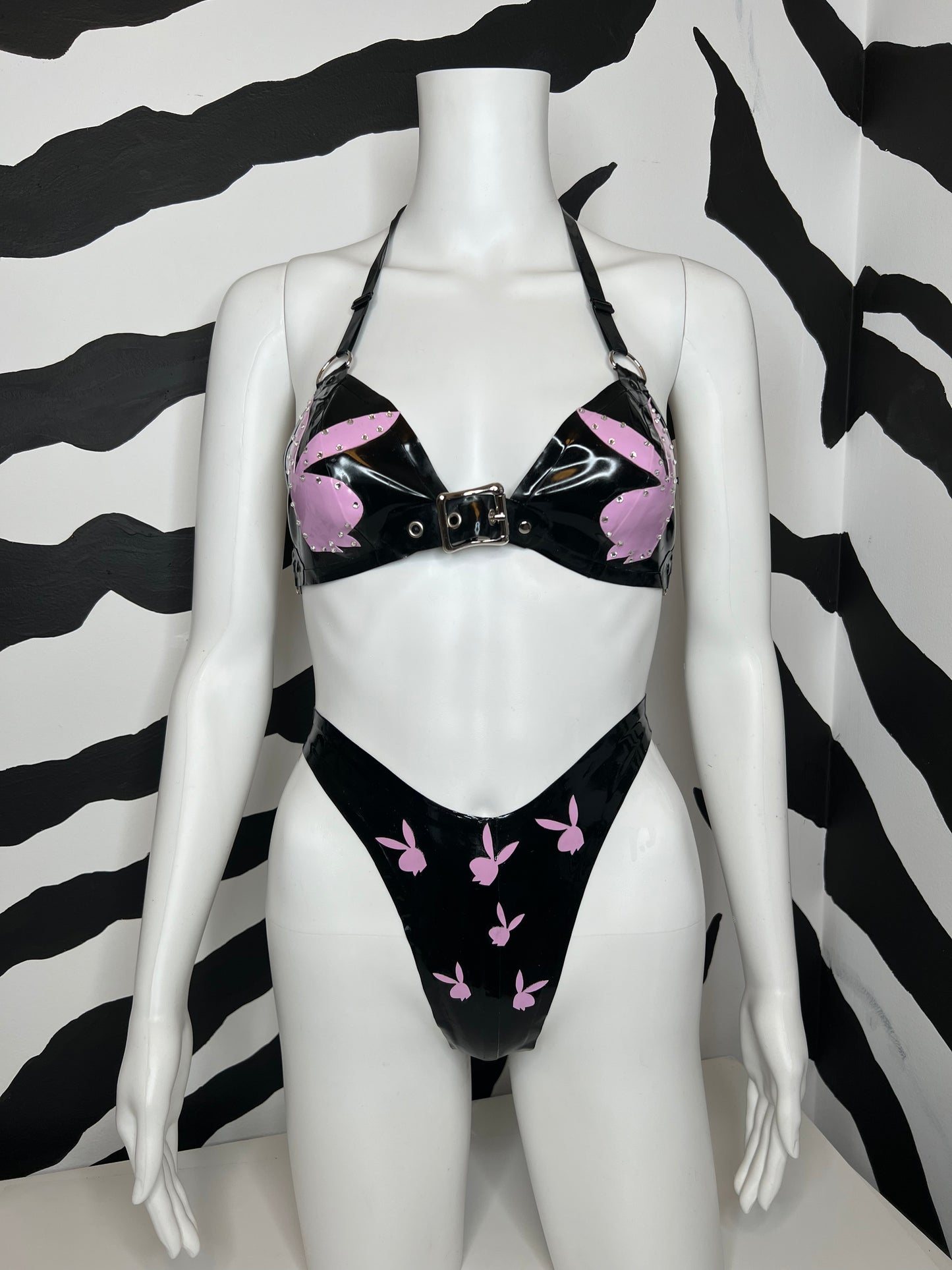 Bunny Buckle Bra and Thong Set (Made to Order)